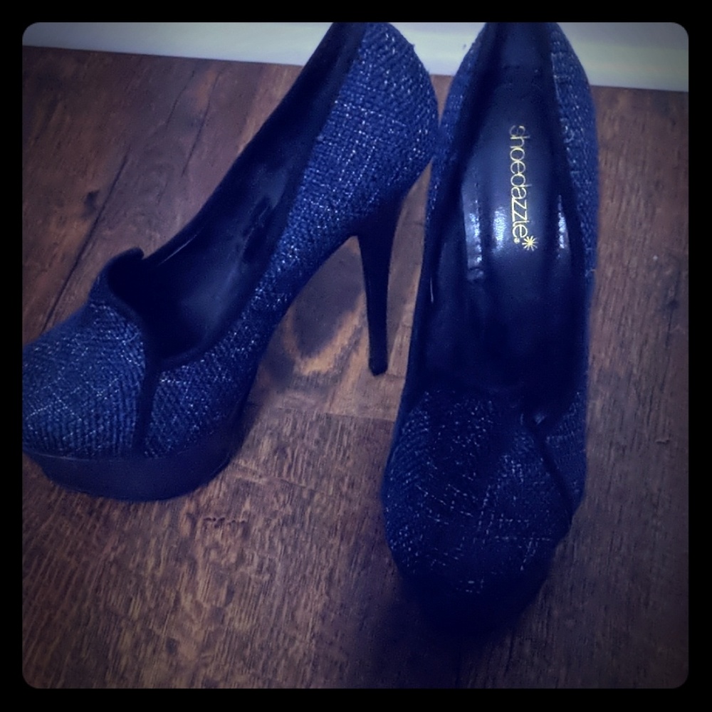 Super cute blue jean blue heels